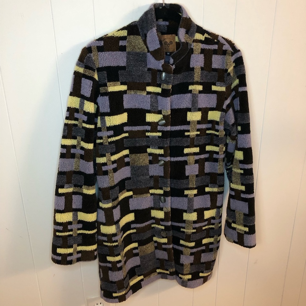 Wooly Bully Wear Abstract Patterned Coat Medium